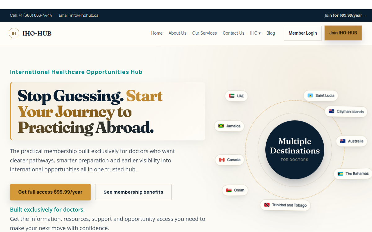 IHO Hub website project preview
