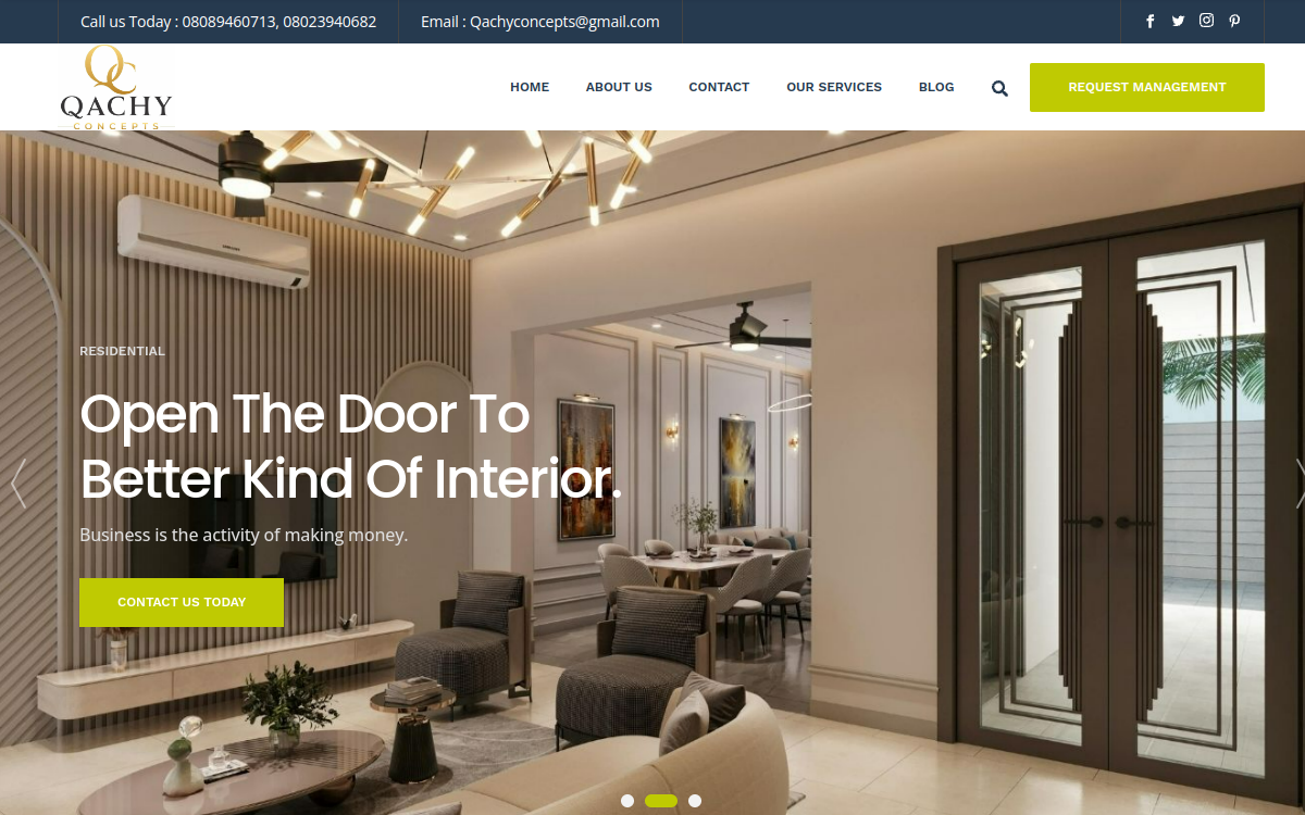 Qachy Concepts website project preview