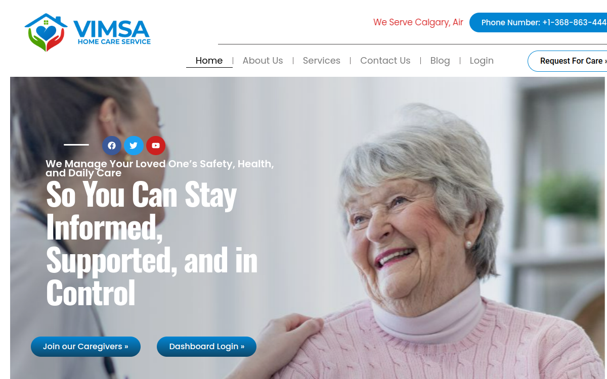VIMSA Care website project preview